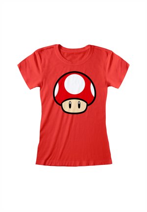 NINTENDO SUPER MARIO POWER UP MUSHROOM - T-shirt imprimé - red