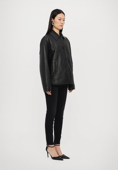 CLOSED STRAIGHT JACKET - Nahkjakk - black