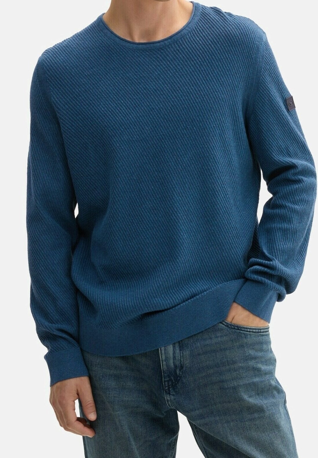 Jersey De Algodón Con Cuello Redondo Para Hombre, Suéter De Punto En