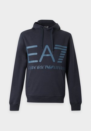 EA7 Emporio Armani, TRAIN LOGO SERIES - Mikina s kapucňou - blue