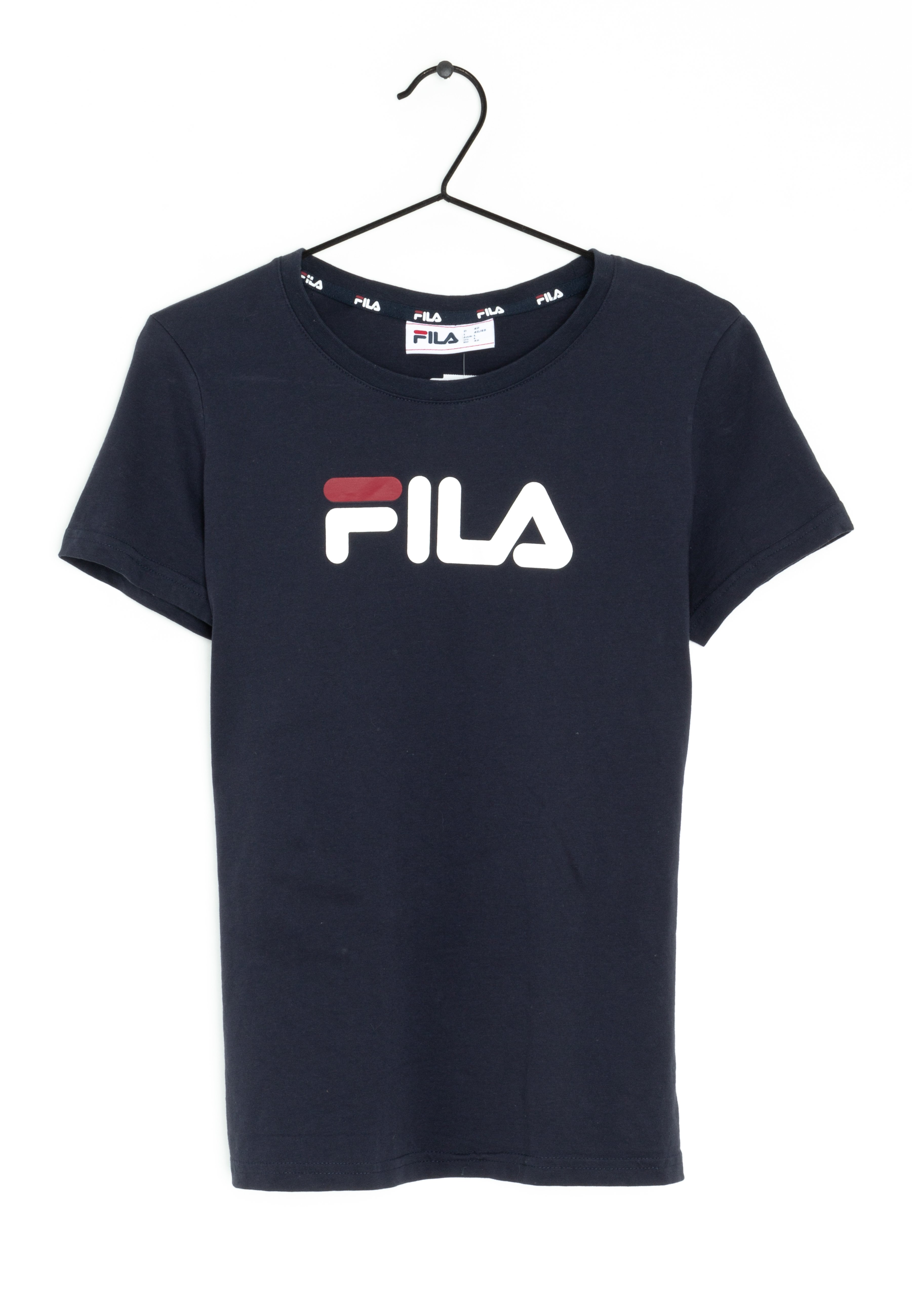 Fila Print T-shirt - blue - (Pre-owned) - Zalando