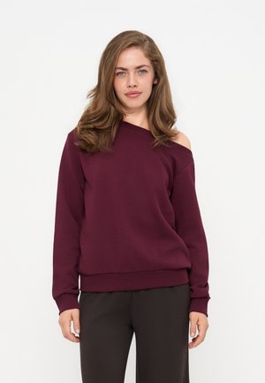 Even&Odd by Zalando, BASIC OFF SHOULDER SWEATSHIRT - Sweatshirt - bordeaux