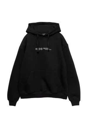 PULL&BEAR AEROPLANE  - Majica s kapuljačom - black