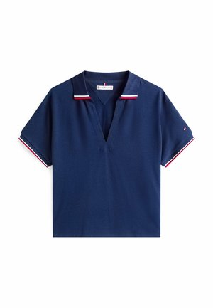 Tommy Hilfiger TIPPING OPEN - Polo shirt - dark blue