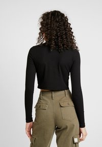 Missguided HIGH NECK CROP 2 PACK - Camisola de manga comprida - black/grey