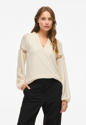 VILA VIGALO V NECK - Bluse - birch