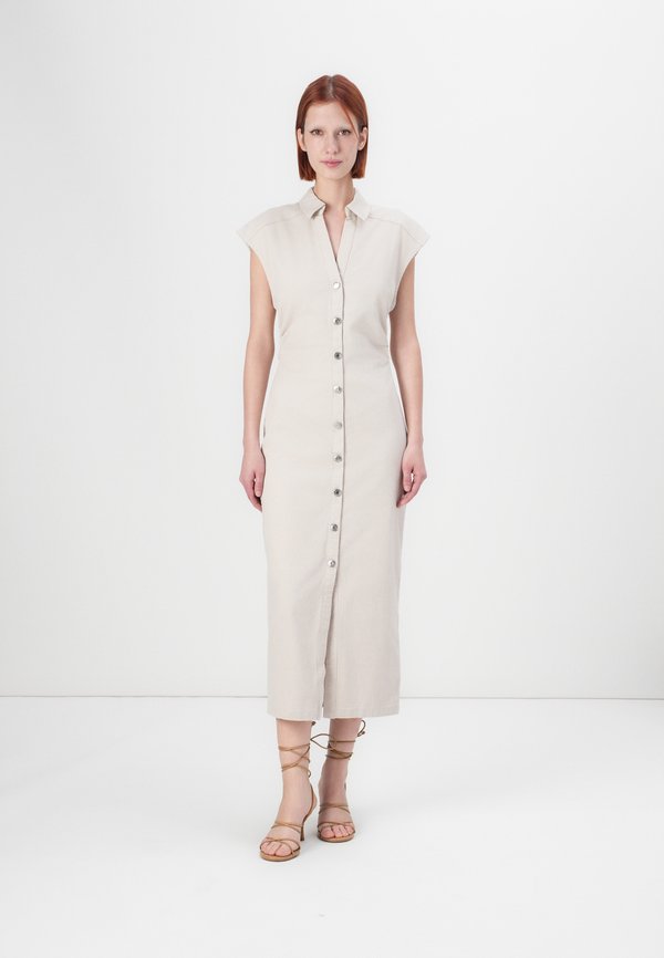 ONLBABE CAPSLEEVE MIDI DRESS - Shirt dress - pumice stone