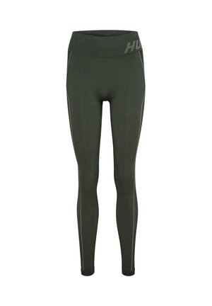 Hummel CHRISTEL SEAMLESS  - Leggings - climbing ivy seagrass melange