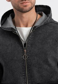 Ombre Džínová bunda - black