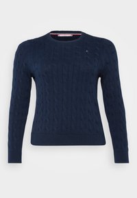 Tommy Hilfiger Curve CABLE - Pulover - dark night navy