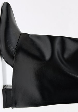 Bershka, FOLD-OVER HIGH-HEEL - BOOTS - Bottes - black