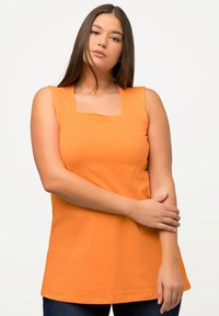 Ulla Popken LONG  CARREE-AUSSCHNITT ÄRMELLOS - Top - orange