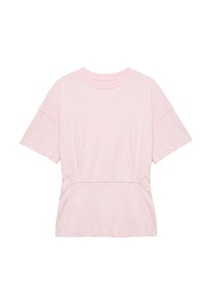 PULL&BEAR, BOXY-FIT PANELLED - T-SHIRT - T-shirt basique - pink