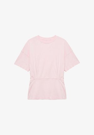 PULL&BEAR, BOXY-FIT PANELLED - T-SHIRT - T-shirt basique - pink