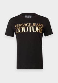 Camiseta estampada - black/gold