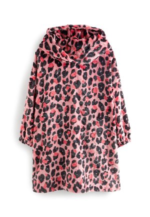 ANIMAL PRINT HOODED BLANKET . - Kapuzenpullover - pink