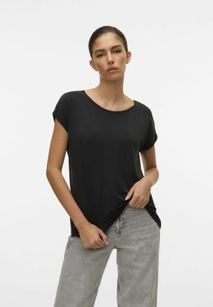 Vero Moda STRETCH AVA - Basic T-shirt - schwarz-schwarz
