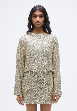 SEQUIN MINI DRESS - Kokteiļkleita/ballīšu kleita - gold-coloured