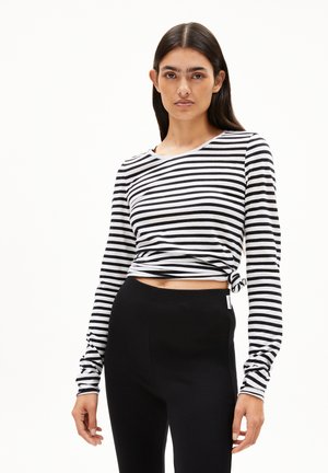 ARMEDANGELS EINIAARA STRIPES - Long sleeved top - white/black
