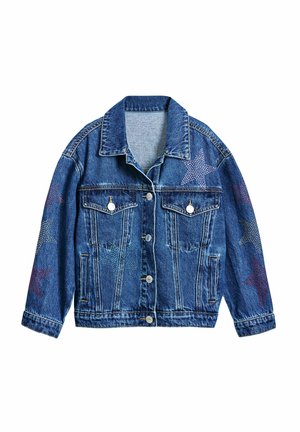 WITH RHINESTONES - Denim jacket - blue