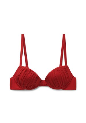 Calzedonia, SHINY SATIN PUSH UP - Top de bikini - red