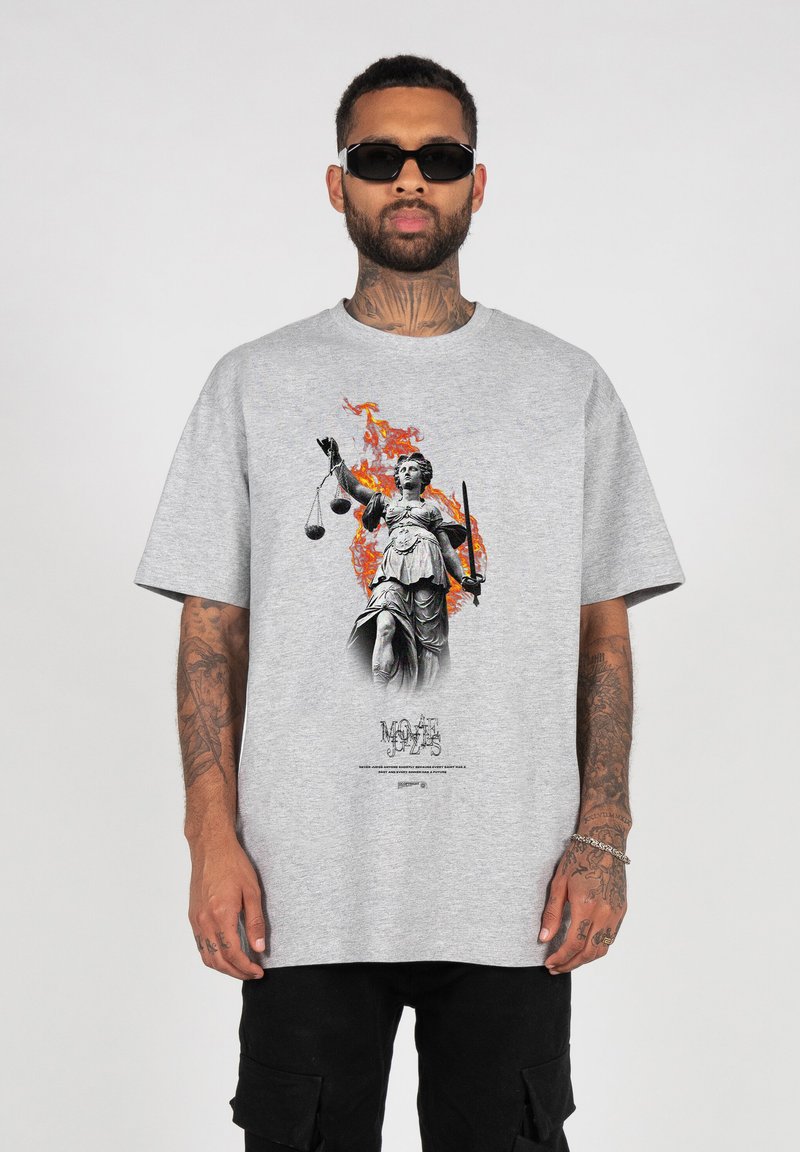 MJ Gonzales JUSTITIA  HEAVY  - T-shirts print - grey