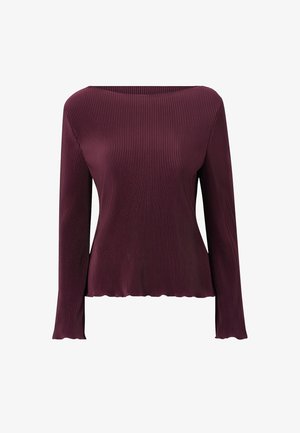 Ellos Collection, OBERTEIL MIT TROMPETENÄRMELN - Langærmet T-shirt - burgunderrot