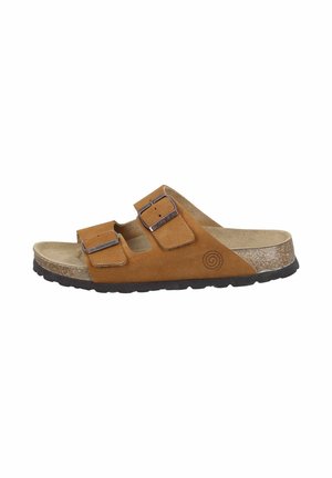 Mules - cognac