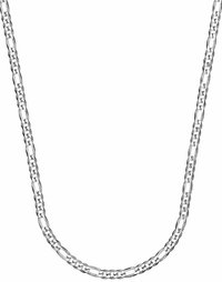 Sølv kæd necklace med sammenkoblede ovale og runde led, glat tekstur og en poleret overflade.