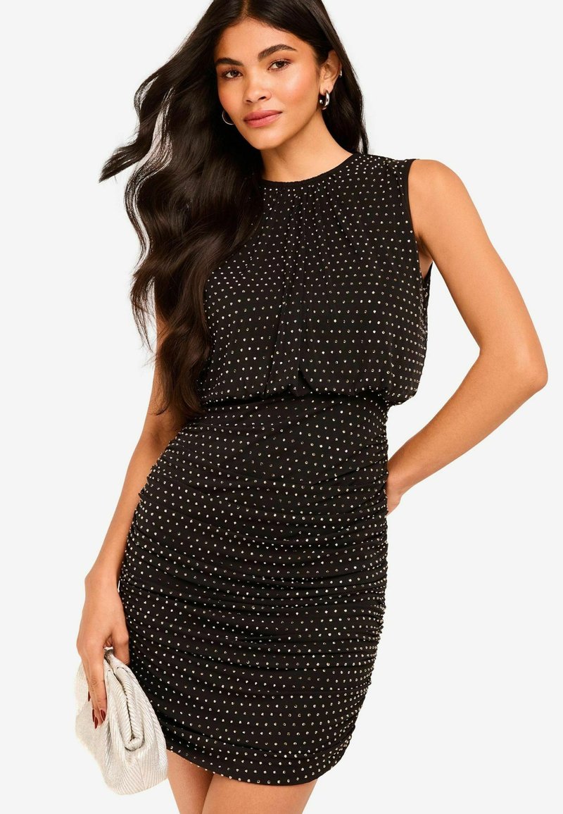 Lipsy HOTFIX DETAIL SLEEVELESS - Juhlamekko - black