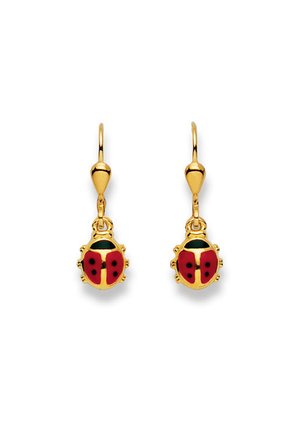 GLÜCKSKÄFER  - Ohrringe - gelbgold rot schwarz