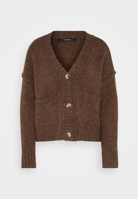 Vero Moda Tall VMINGRID V NECK CARDIGAN - Kardigán - chocolate torte melange