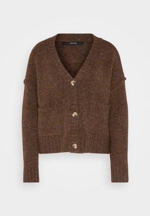 Vero Moda Tall, VMINGRID V NECK CARDIGAN - Chaqueta de punto - chocolate torte melange