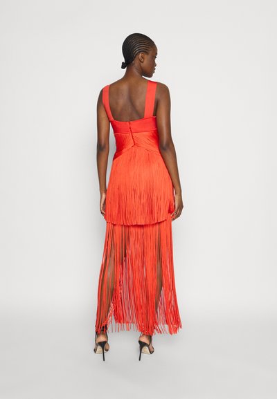 Hervé Léger DRAPED FRINGE CUT OUT GOWN - Suknia balowa