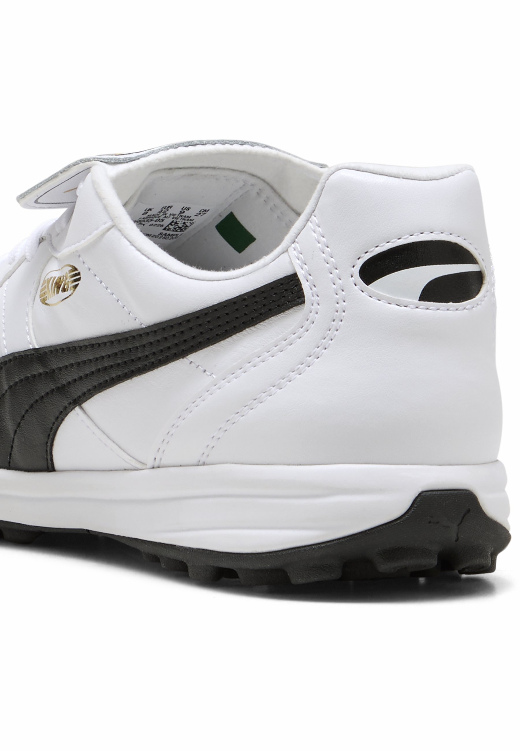 Puma KING TOP TT - Turf football boots - white- black/white - Zalando