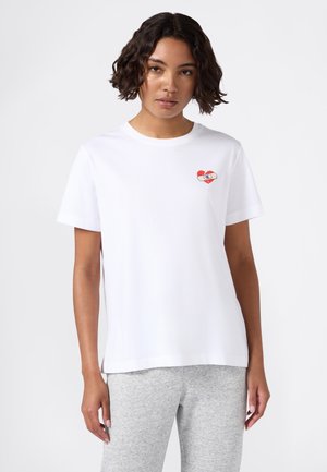 T-shirt print - white and red