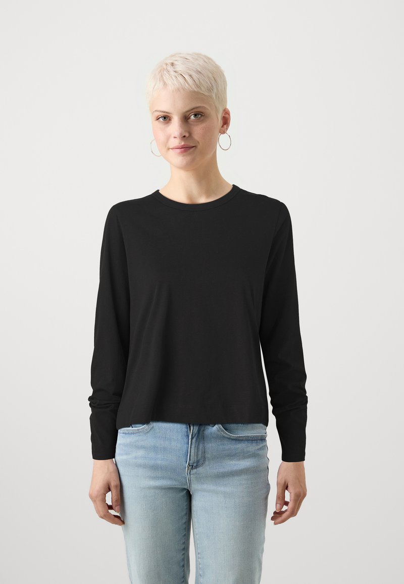 GAP Petite VINTAGE SET IN CREW - Camisola de manga comprida - black