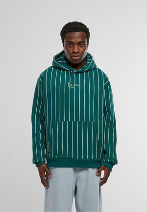 SMALL SIGNATURE ESSENTIAL PINSTRIPE  - Pulover s kapuco - dark green vanilla