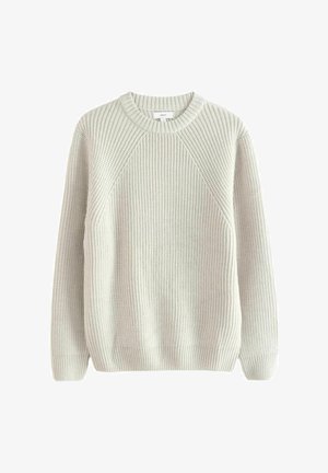 Next, CREW NECK - Striktrøje - ecru white