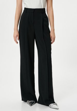 POCKET DETAIL WIDE LEG PALAZZO - Housut - black