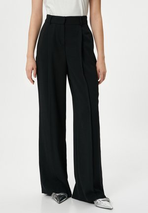 POCKET DETAIL WIDE LEG PALAZZO - Broek - black