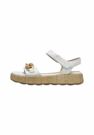 Sandalen met plateauzool - white