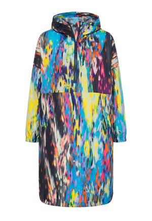 LAURASØN, FUNKTIONS-REGENCAPE, UNISEX, PRINT, KAPUZE - Parka - turquoise grey
