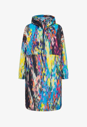 LAURASØN, FUNKTIONS-REGENCAPE, UNISEX, PRINT, KAPUZE - Parka - turquoise grey