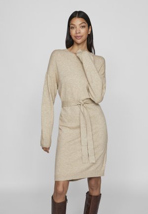 VILA O-NECK - Robe pull - natural melange