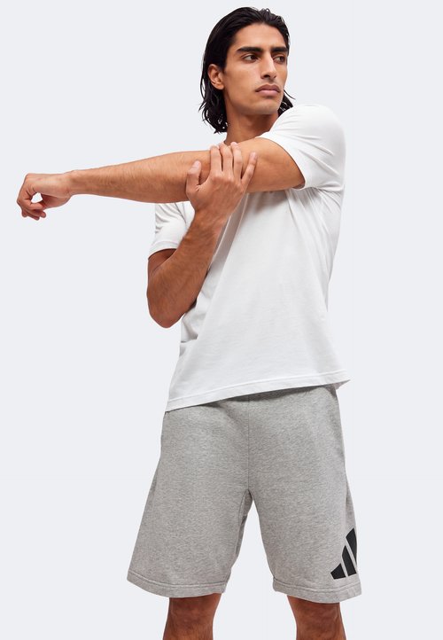 adidas ESSENTIALS BIG LOGO SHORTS - Sports shorts - medium grey heather/black — photo 4
