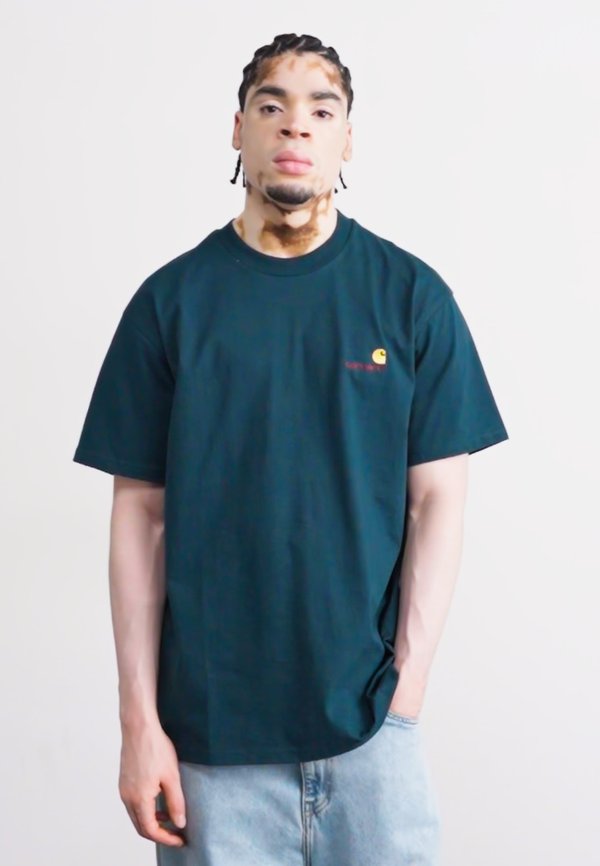 AMERICAN SCRIPT - Basic T-shirt - deep lagoon4