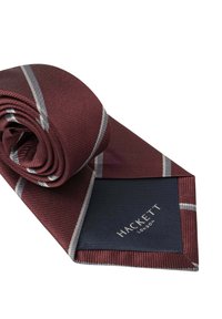 Hackett London UNEVEN FINE STR - Cravatta - burgundy red