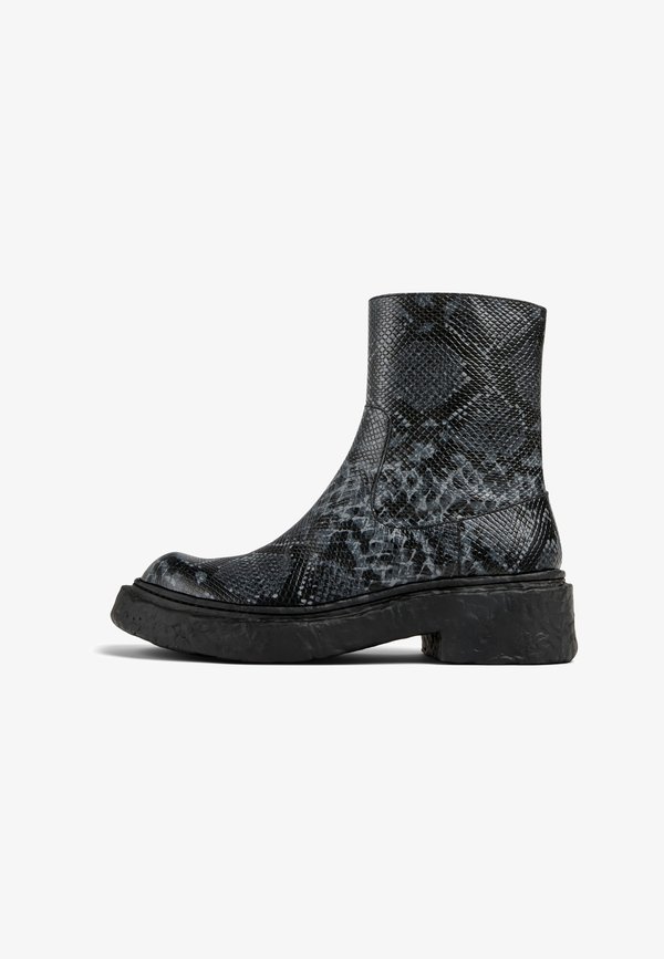 VAMONOS - Platform ankle boots - grau schwarz