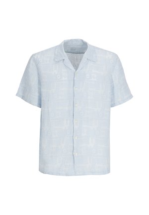 120% Lino Camicia - celeste